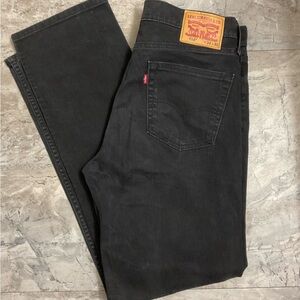 Levi’s 514 black denim jeans. Men’s size 34 x 32.